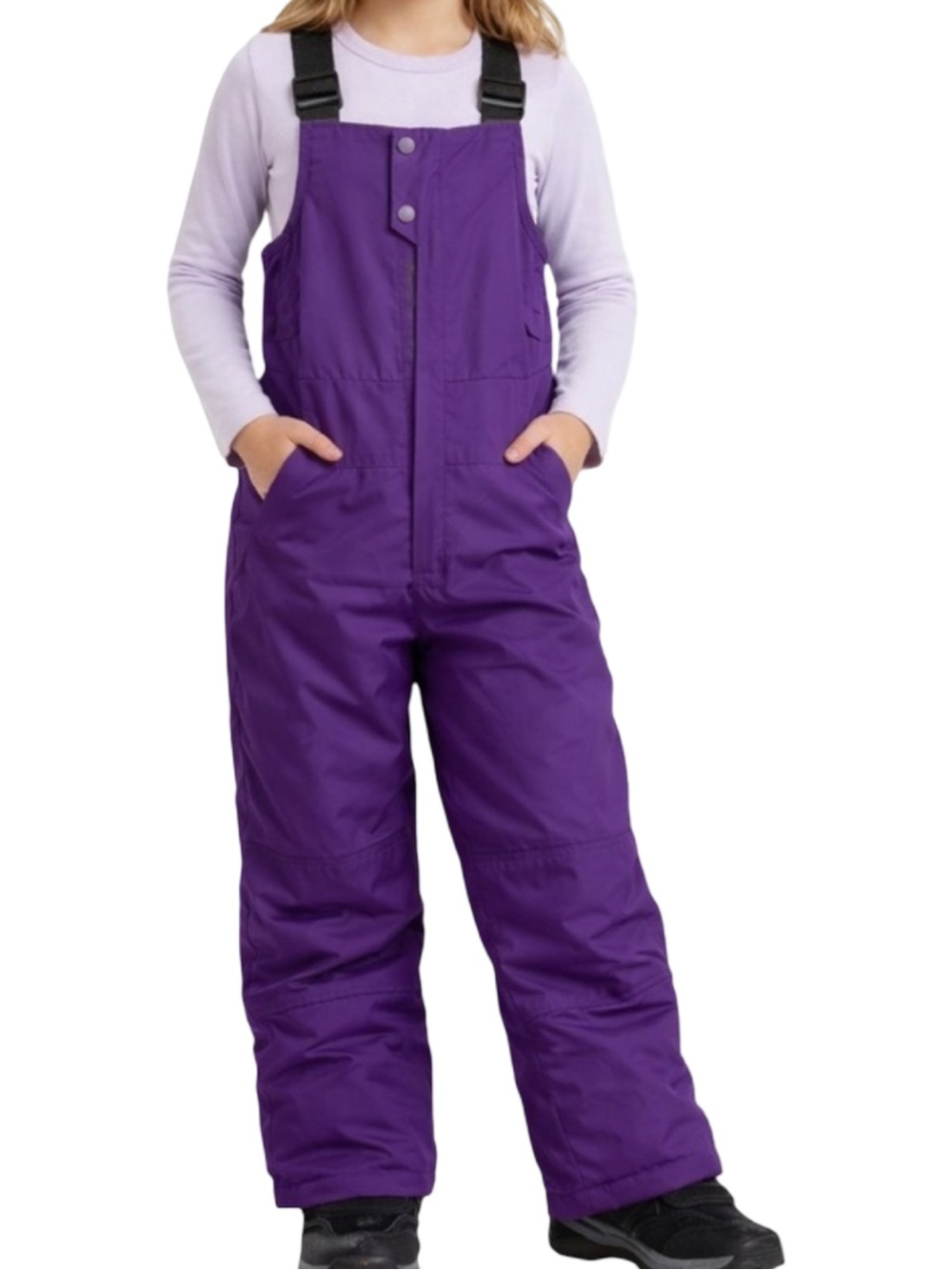 Columbia Girls Crushed Out Snow Bib Purple Size L 10/12 Omni-Shield NWT